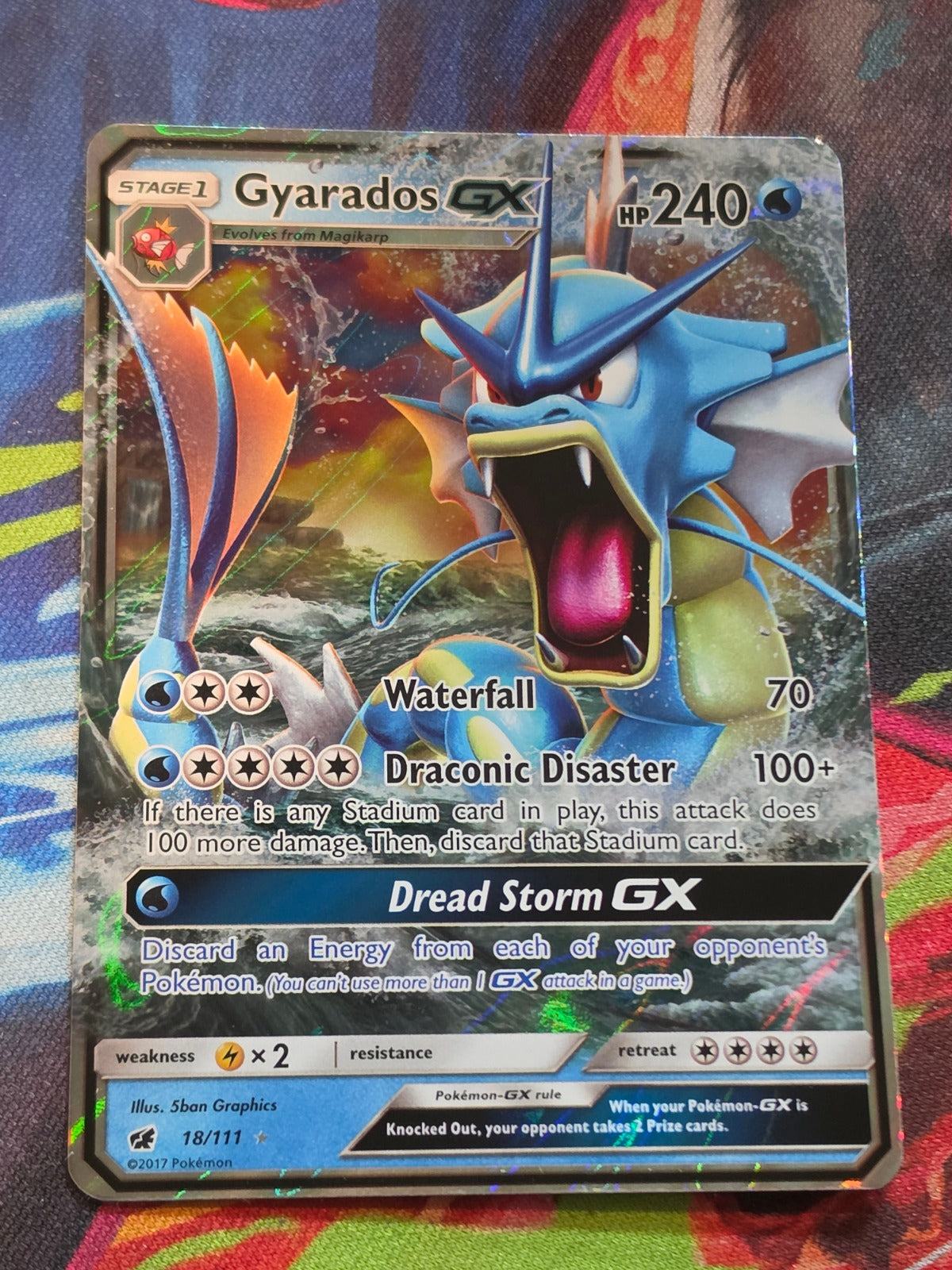 Gyarados GX Ultra Rare SM - Crimson Invasion 18/111 NM-/LP+ Pokemon