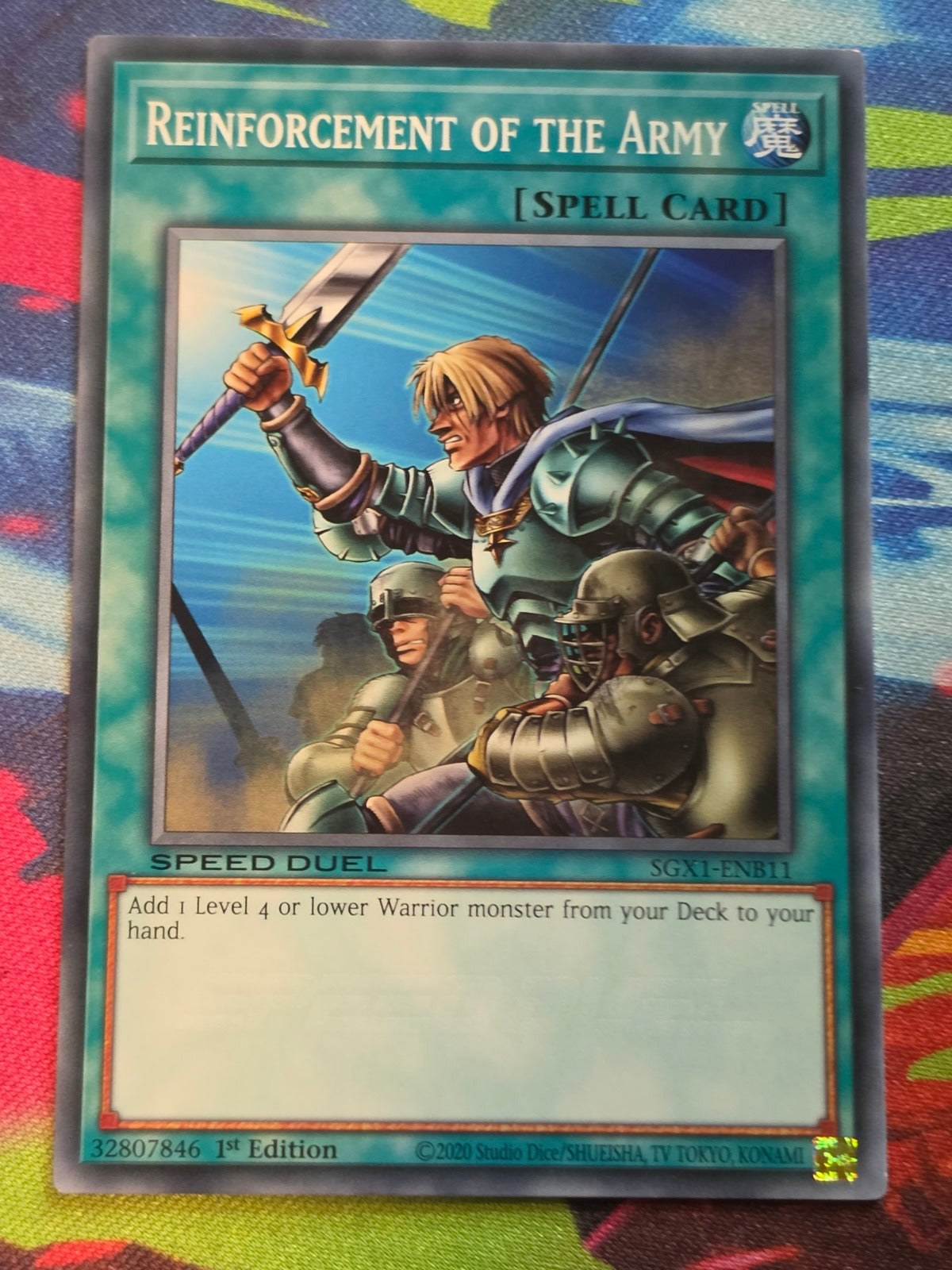 Reinforcement of the Army (B) Common Speed Duel GX: Duel Academy Box SGX1-ENB11 1st Edition LP Yu-Gi-Oh!