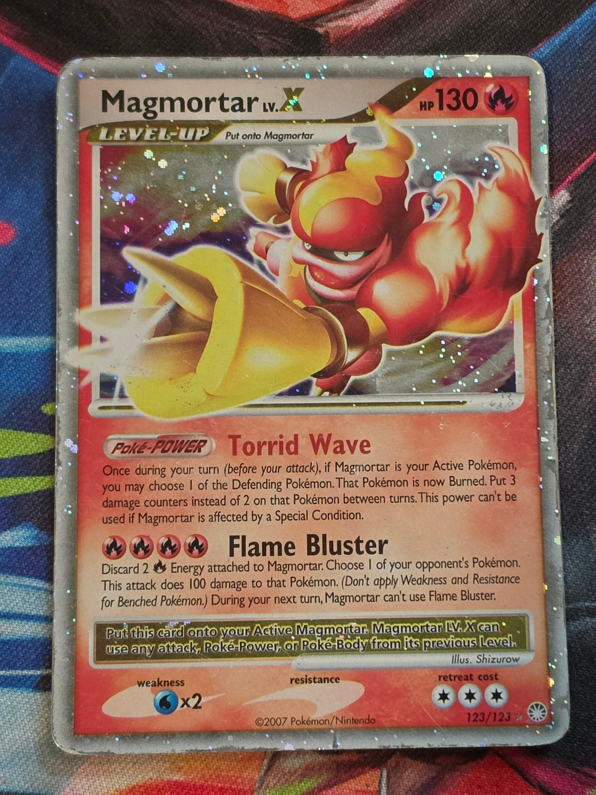 Magmortar Lv.X Ultra Rare Mysterious Treasures 123/123 HP Pokemon