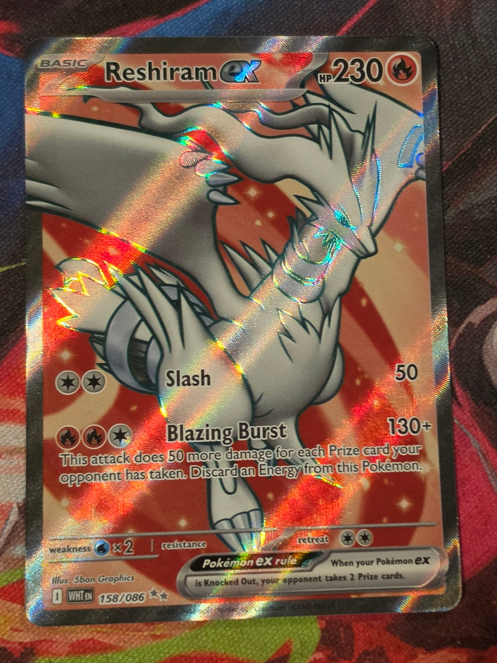 Reshiram ex Ultra Rare White Flare 158/086 NM Pokemon