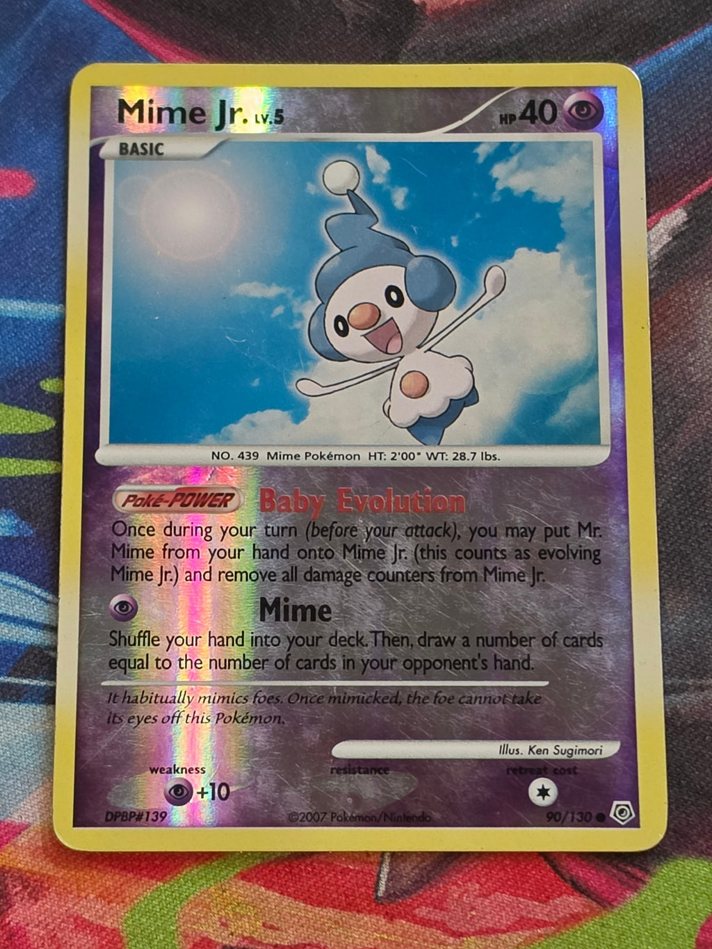 Mime Jr. - 90/130 - Diamond and Pearl - Common - Reverse Holo - MP Pokemon