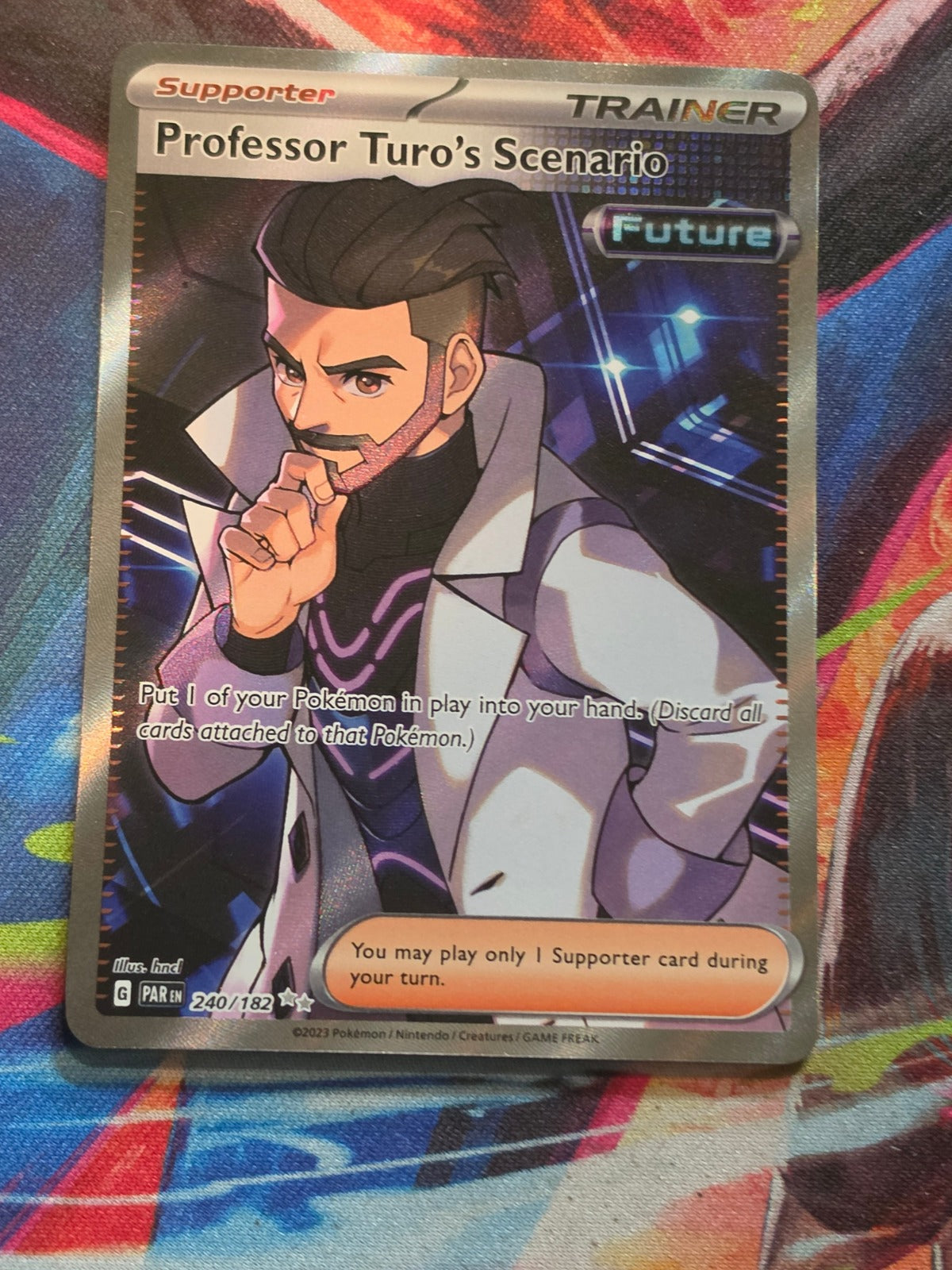 Professor Turo's Scenario Ultra Rare SV04: Paradox Rift 240/182 NM Pokemon