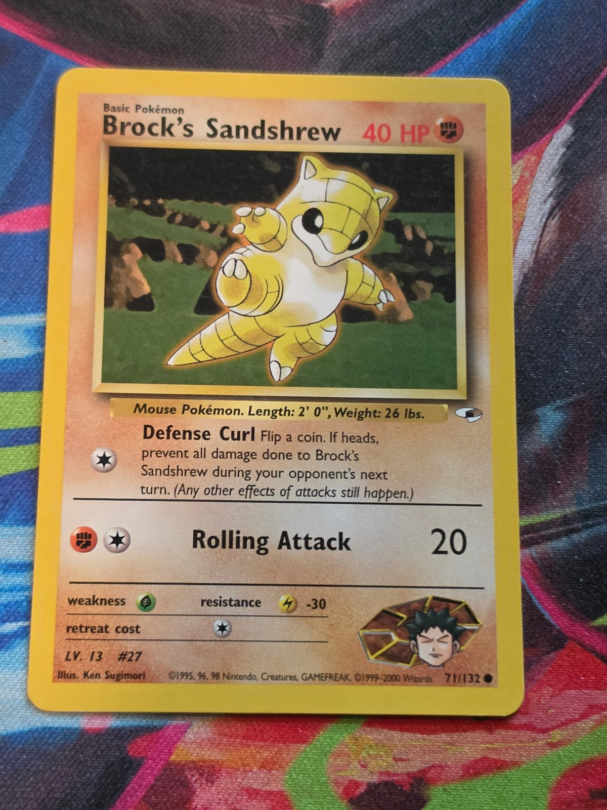 Brock's Sandshrew (71) - 071/132 - Gym Heroes - Common - Unlimited - NM Pokemon