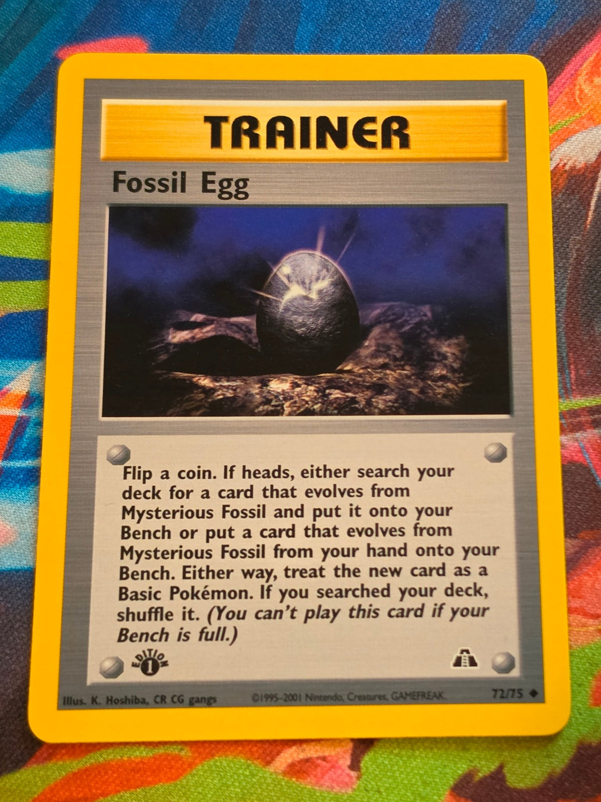 Fossil Egg - 72/75 - Neo Discovery - Uncommon - 1st Edition - NM Pokemon