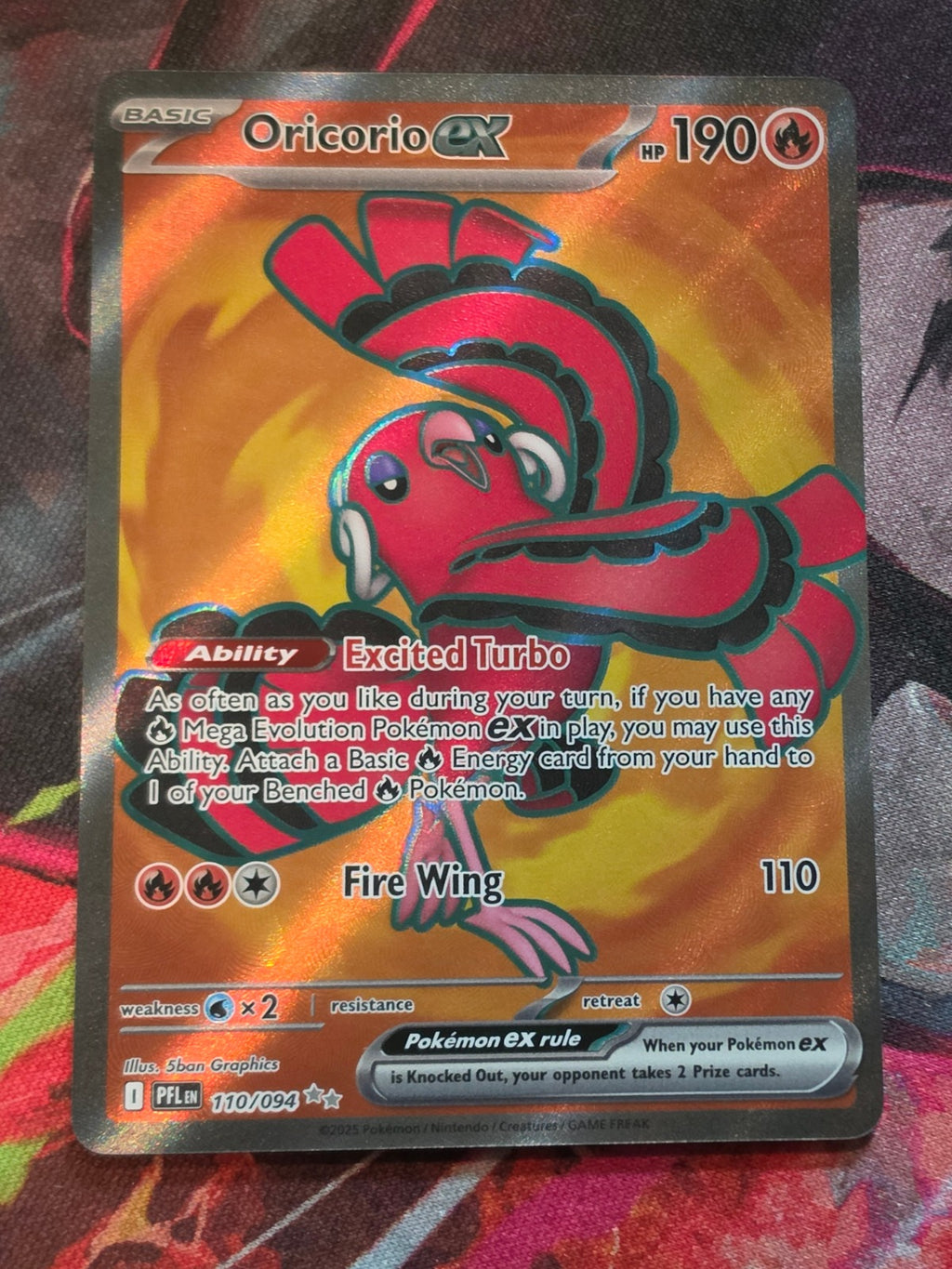 Oricorio ex Ultra Rare Phantasmal Flames 110/094 NM Pokemon