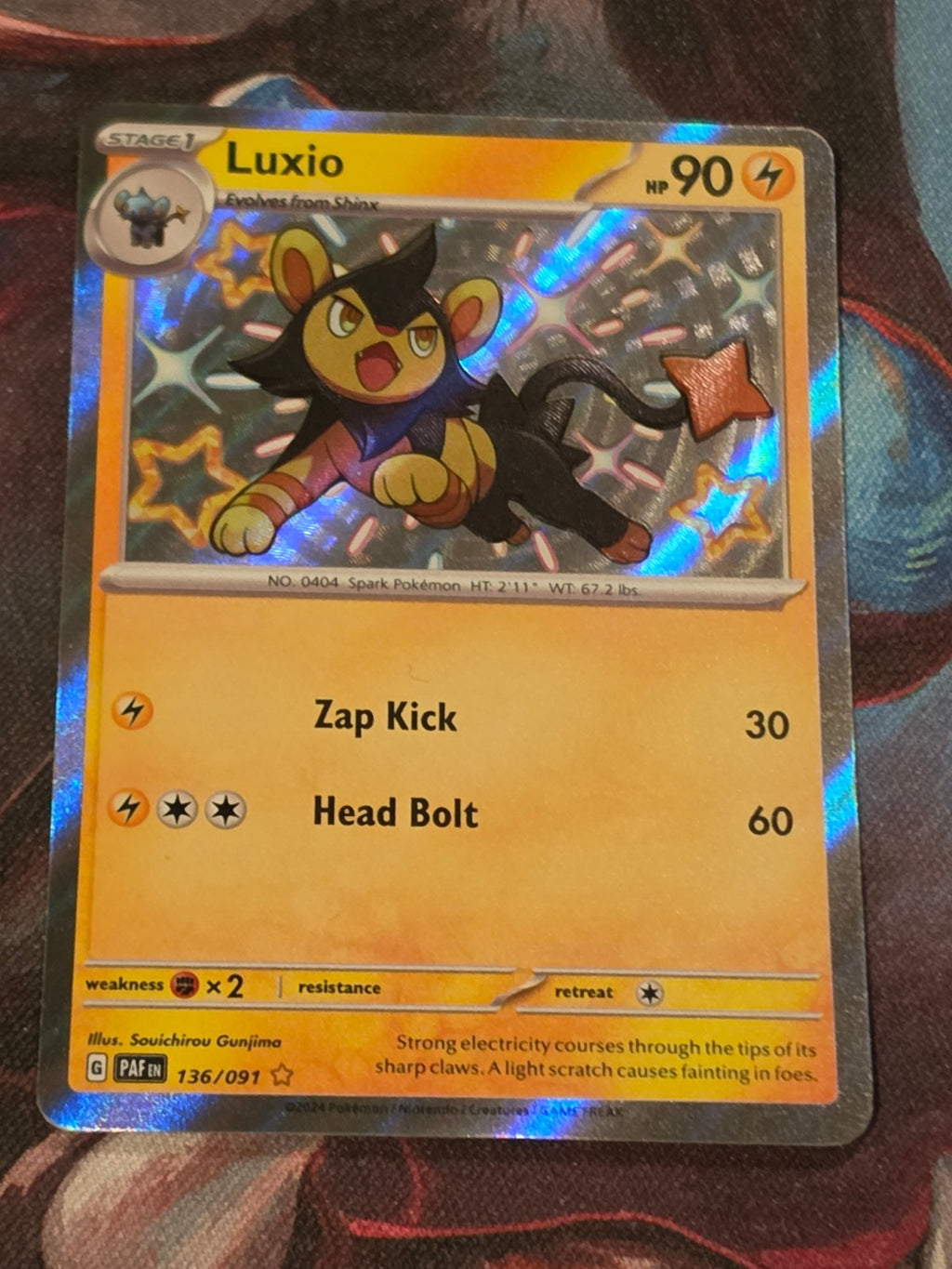 Luxio Shiny Rare Paldean Fates 136/091 NM Pokemon