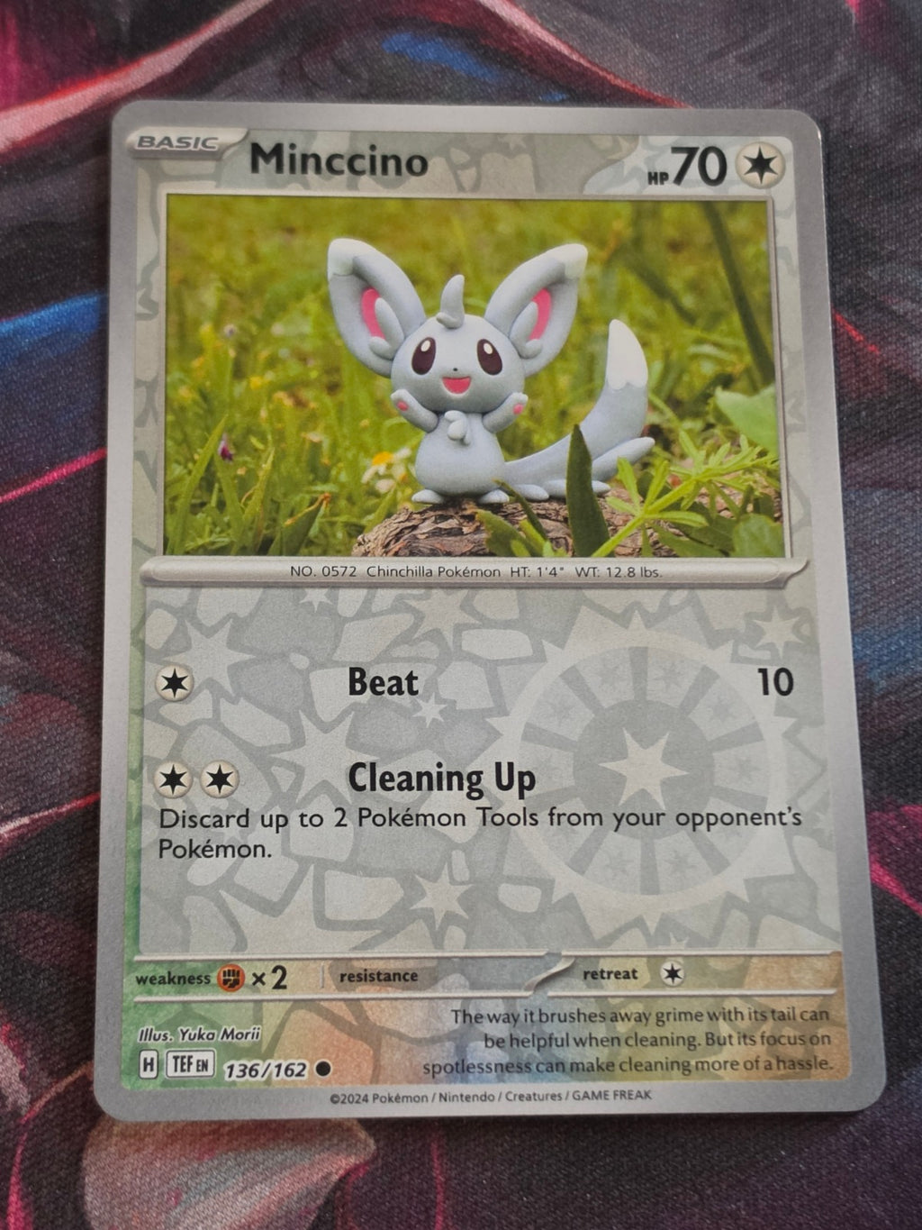 Minccino - 136/162 - SV05: Temporal Forces - Common - Reverse Holo - NM - Pokemon