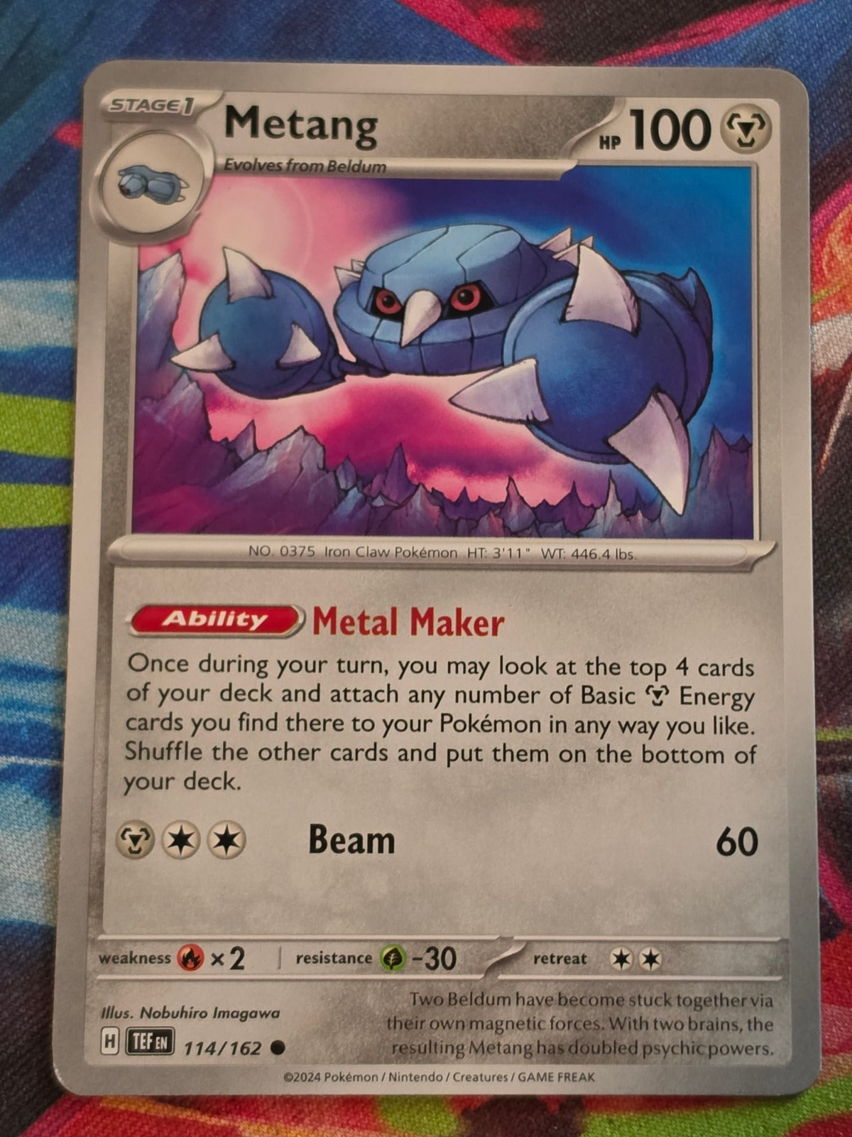 Metang Common SV05: Temporal Forces 114/162 NM Pokemon