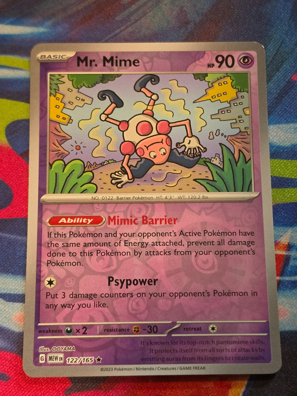 Mr. Mime Reverse Holo Rare SV: Scarlet & Violet 151 122/165 NM