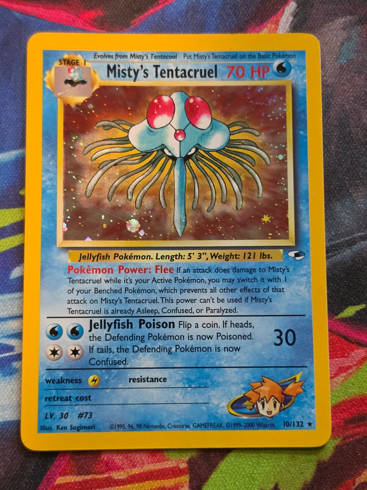 Misty's Tentacruel Holo Rare Unlimited Gym Heroes 010/132 LP Pokemon