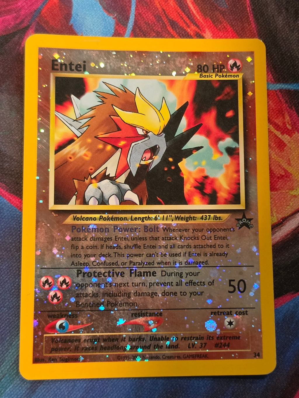Entei Reverse Holo Promo WotC Promo 34/53 LP Pokemon