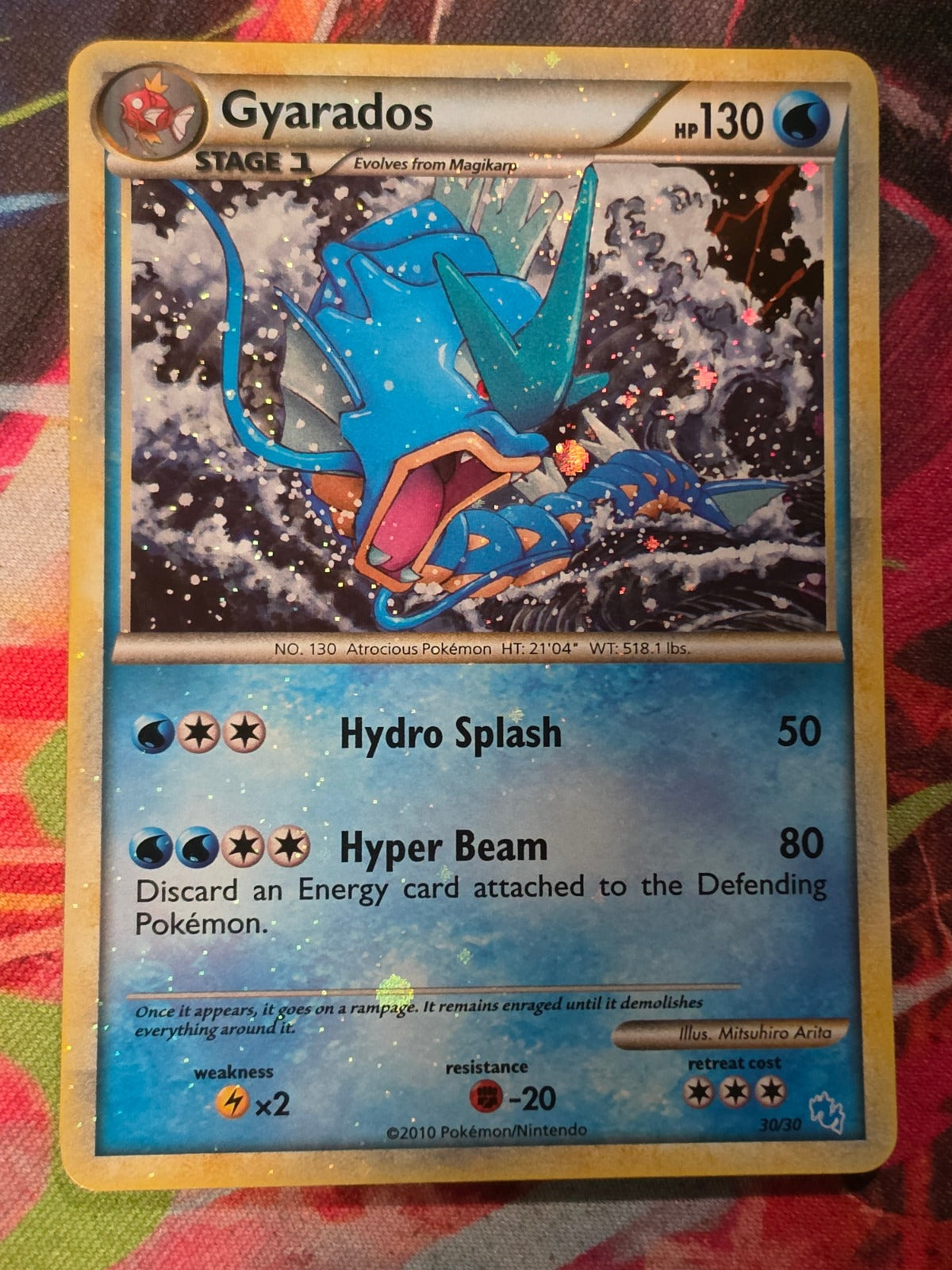Gyarados (#30 Holo) Common HGSS Trainer Kit: Gyarados & Raichu 30/30 NM Pokemon