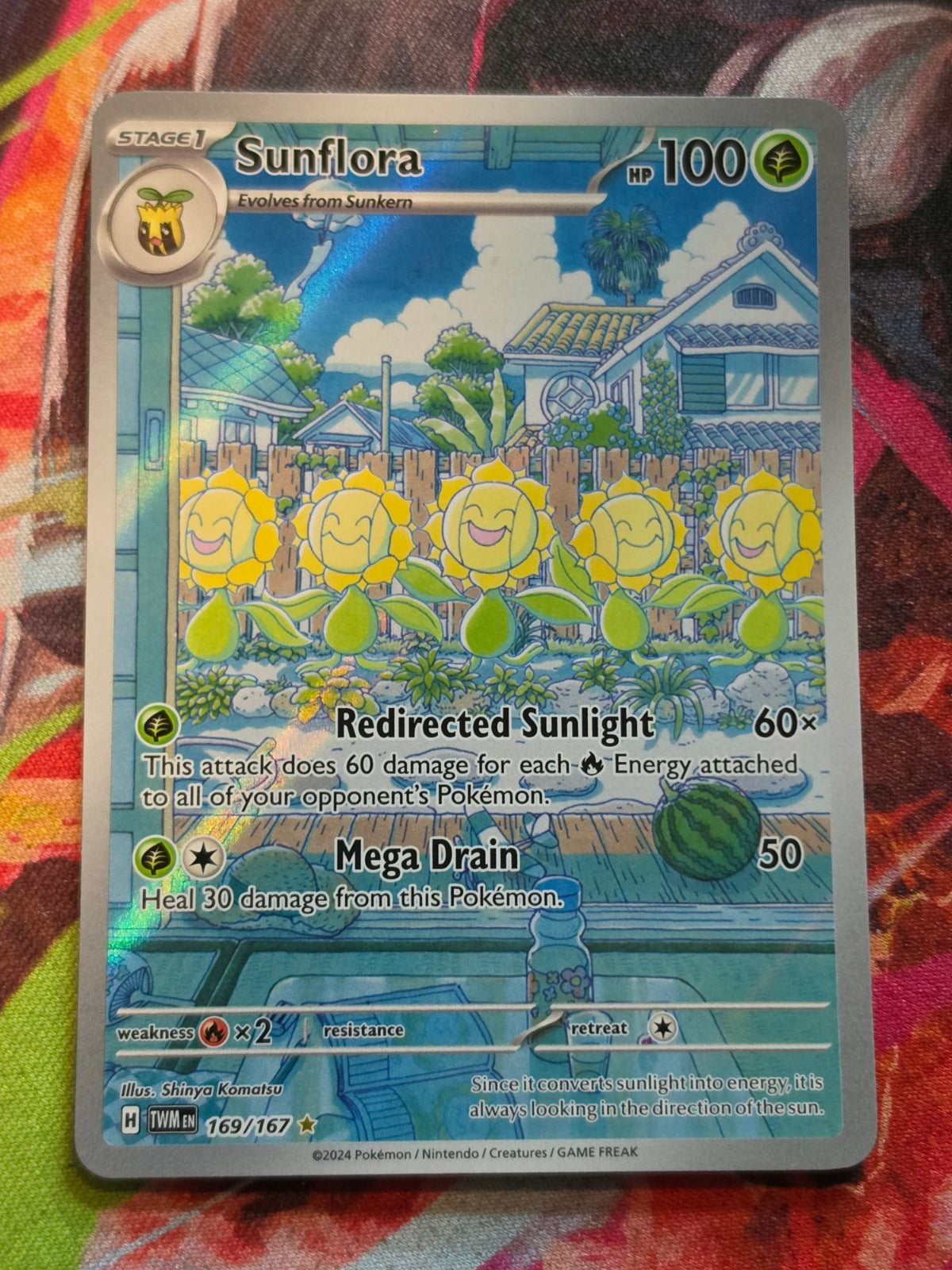 Sunflora Illustration Rare SV06: Twilight Masquerade 169/167 NM-/LP+ Pokemon