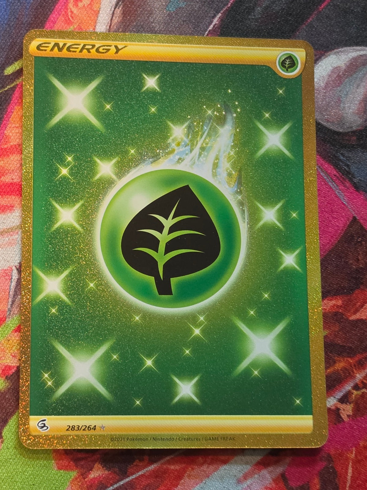 Grass Energy (Secret) Secret Rare SWSH08: Fusion Strike 283/264 NM Pokemon