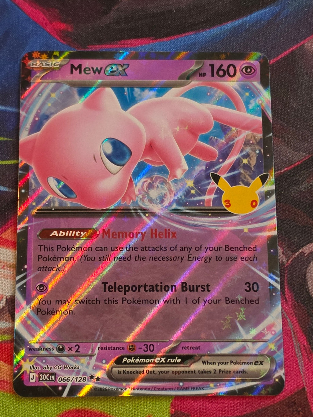 Mew ex - 066/128 - ME: 30th Celebration - Double Rare - NM - Pokemon
