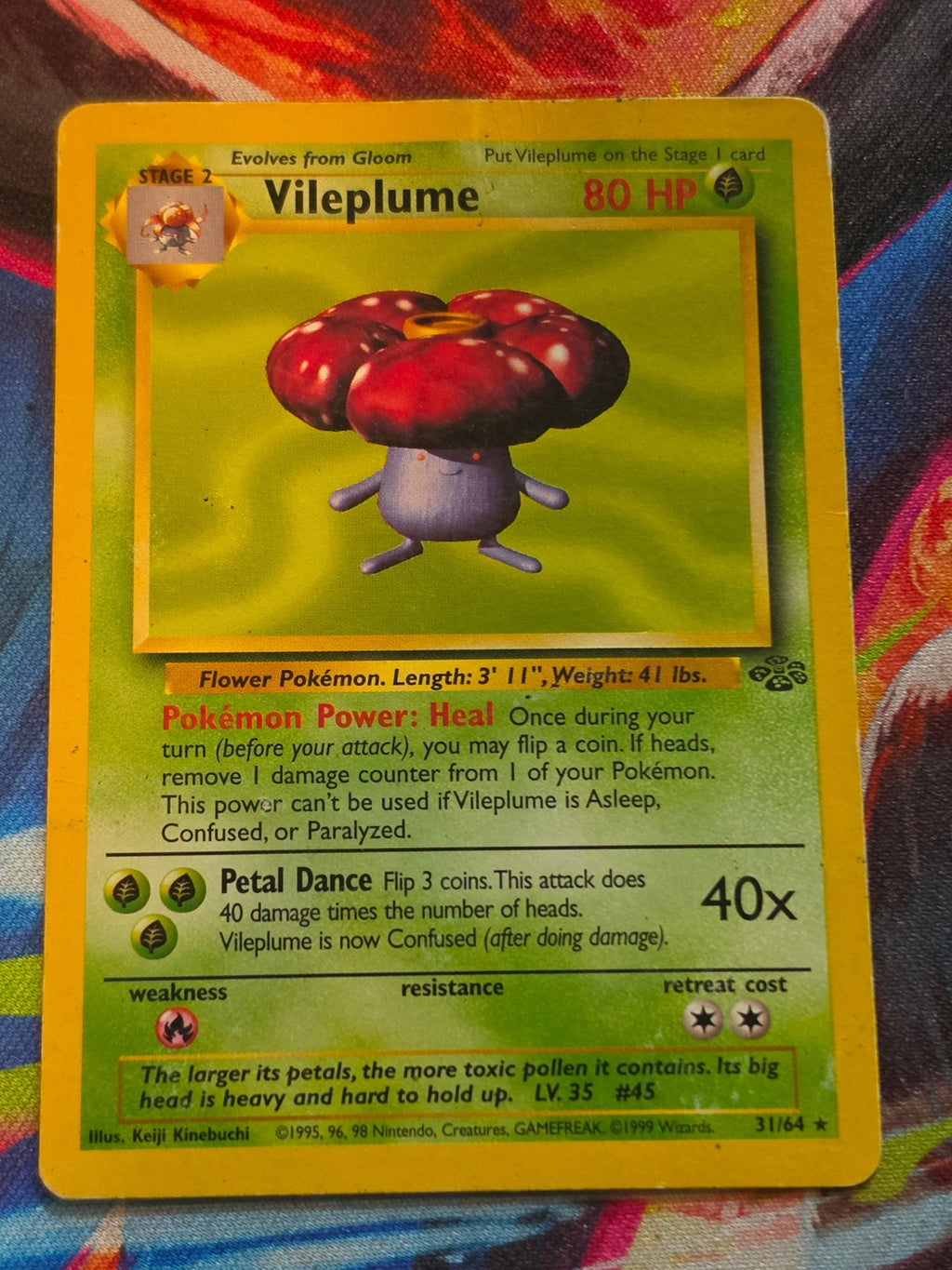 Vileplume (31) Unlimited Rare Jungle 31/64 HP Pokemon
