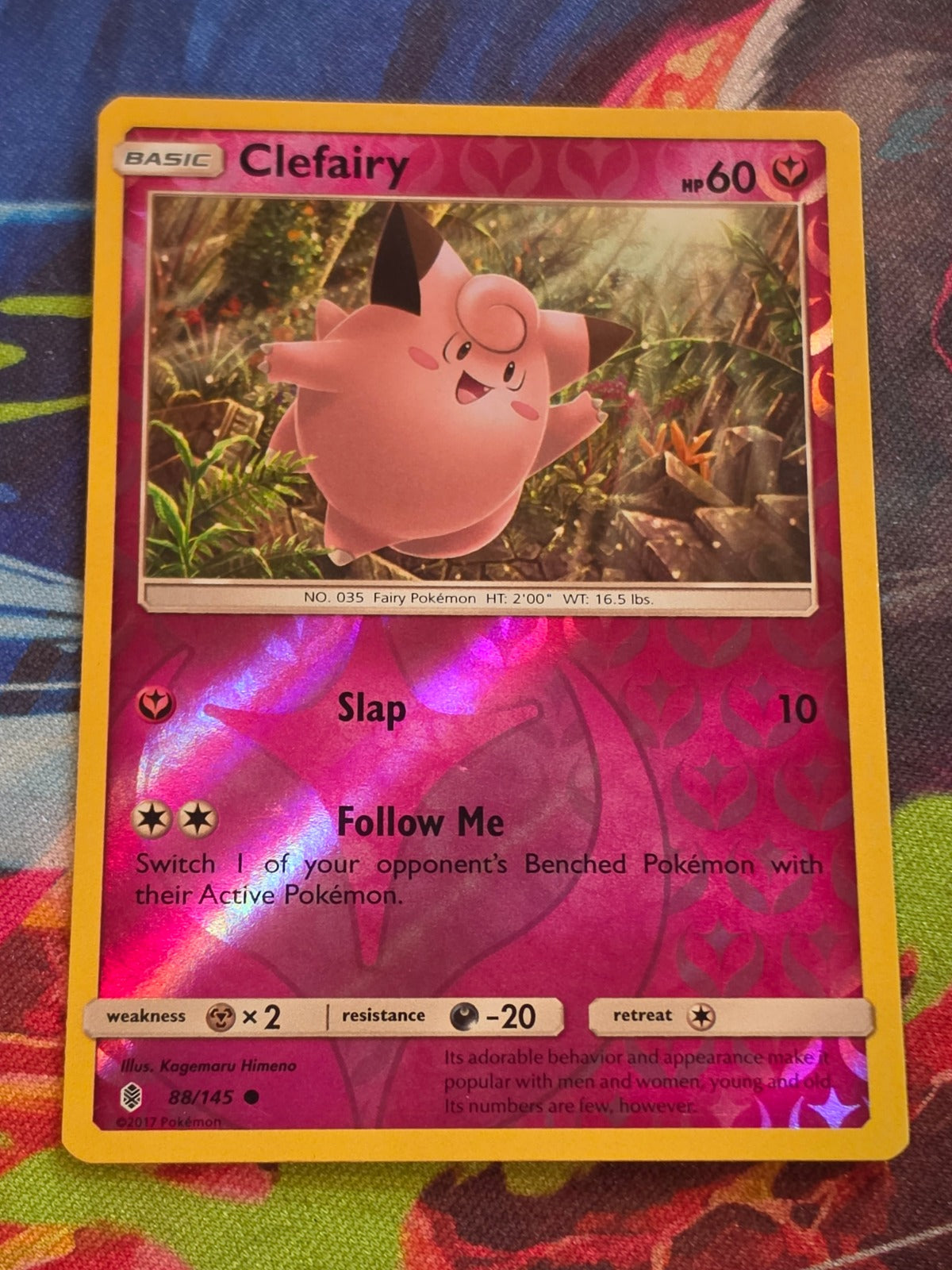 Clefairy - 88/145 - SM - Guardians Rising - Common - Reverse Holo - LP - Pokemon