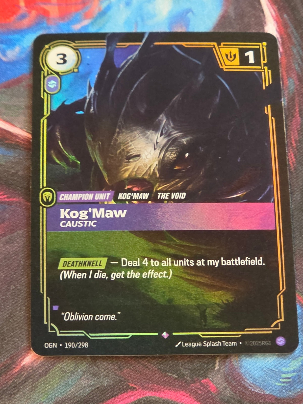 Kog'Maw, Caustic - 190/298 - Origins - Rare - NM