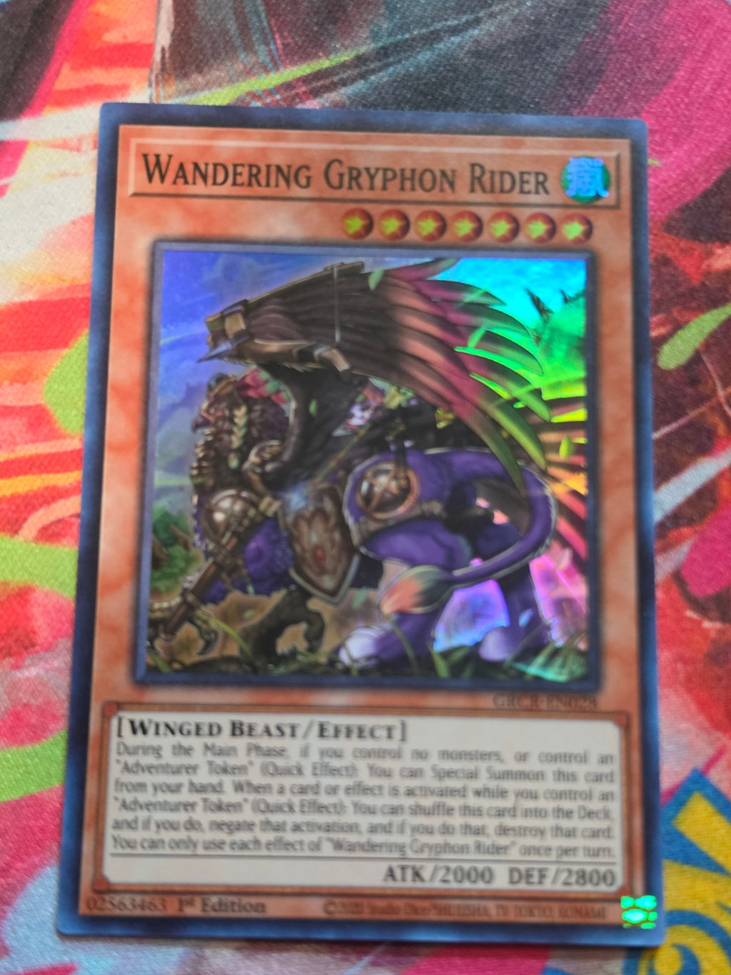 Wandering Gryphon Rider Super Rare The Grand Creators GRCR-EN028 1st Edition NM Yu-Gi-Oh!