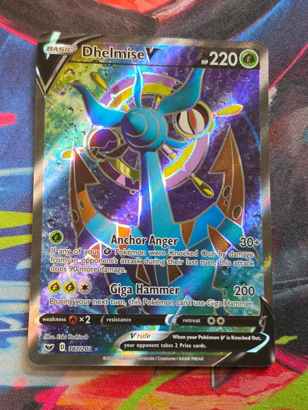 Dhelmise V (Full Art) Ultra Rare SWSH01: Sword & Shield Base Set 187/202 NM Pokemon