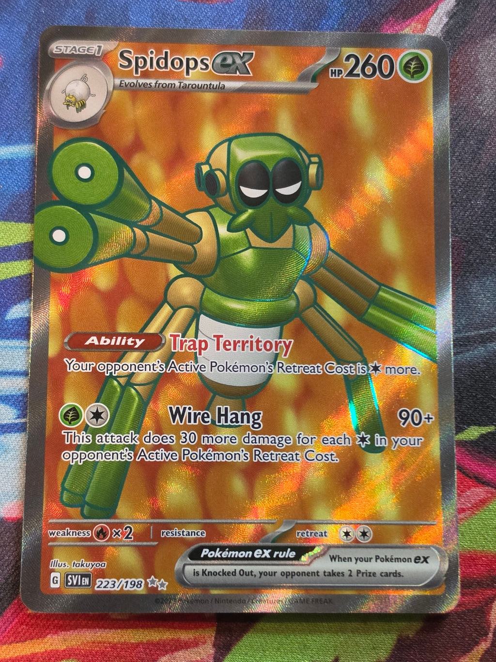 Spidops ex Ultra Rare SV01: Scarlet & Violet Base Set 223/198 LP+ Pokemon