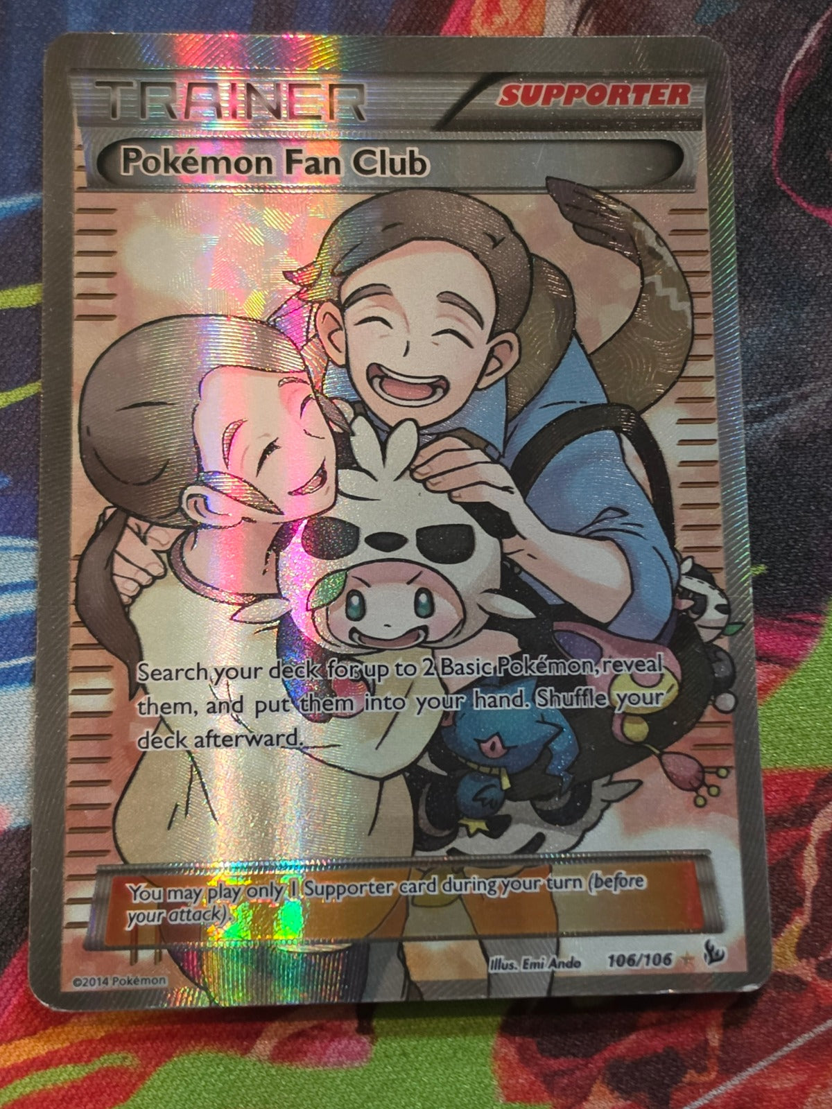 Pokemon Fan Club (106 Full Art) Ultra Rare XY - Flashfire 106/106 LP Pokemon