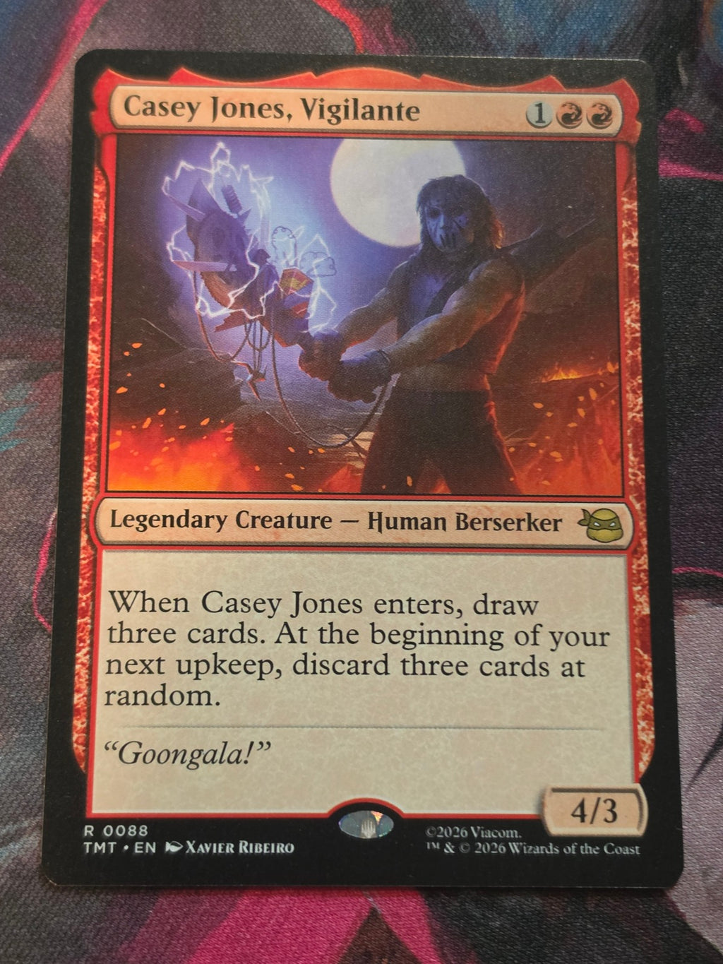 Casey Jones, Vigilante - 88 - Teenage Mutant Ninja Turtles - R - NM MTG