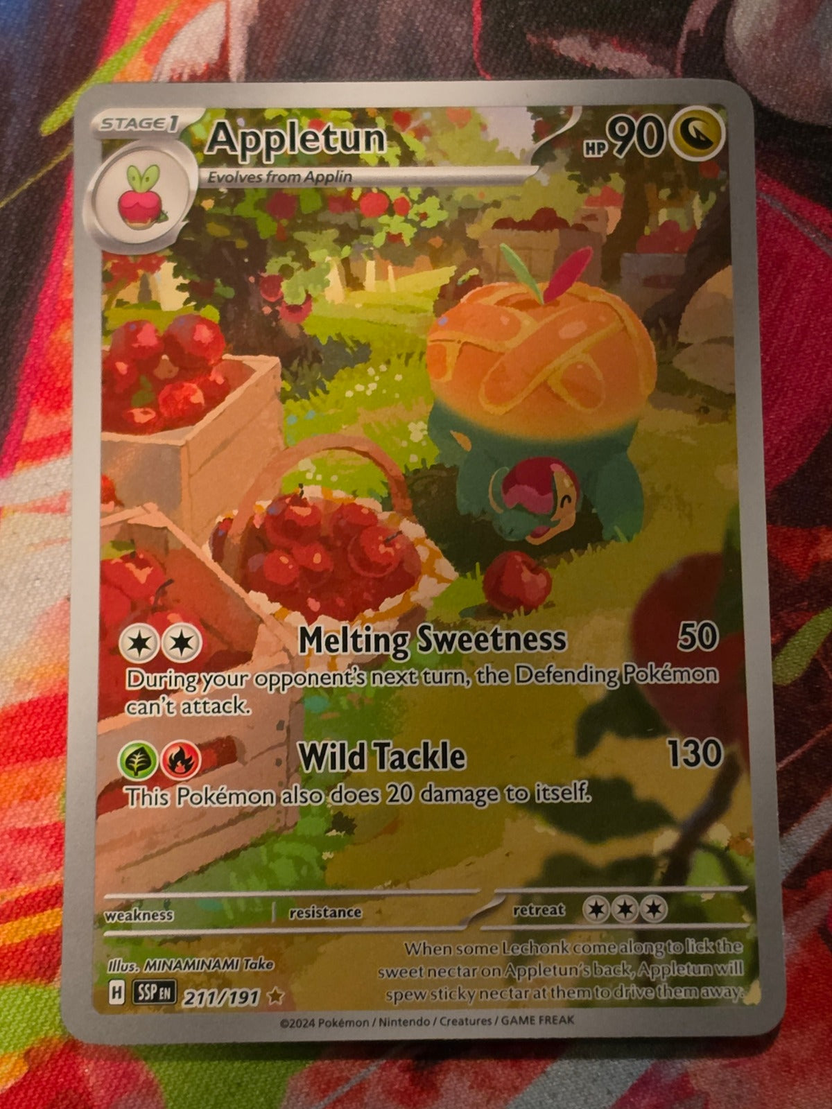 Appletun Illustration Rare SV08: Surging Sparks 211/191 NM Pokemon