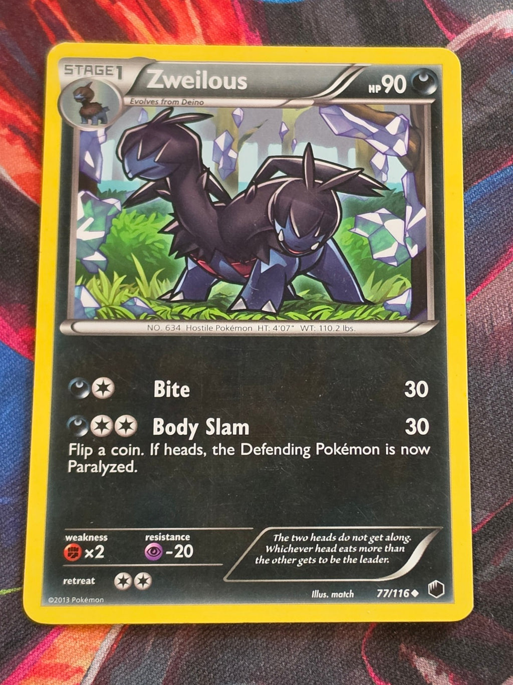 Zweilous - 77/116 - Plasma Freeze - Uncommon - LP - Pokemon
