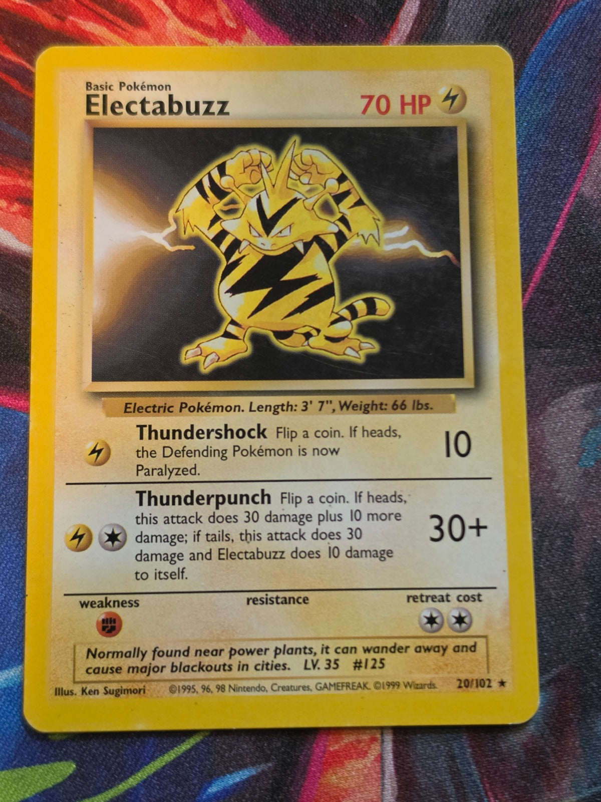 Electabuzz Rare Base Set 020/102 HP Pokemon