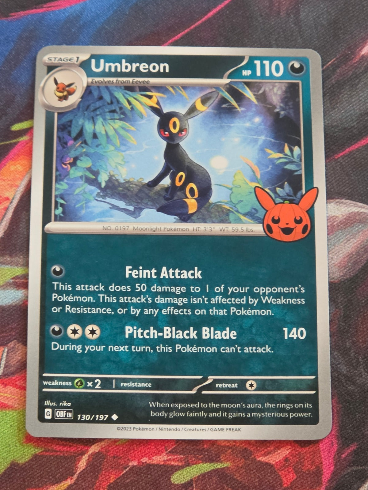 Umbreon Uncommon Trick or Trade BOOster Bundle 2024 130/197 NM Pokemon