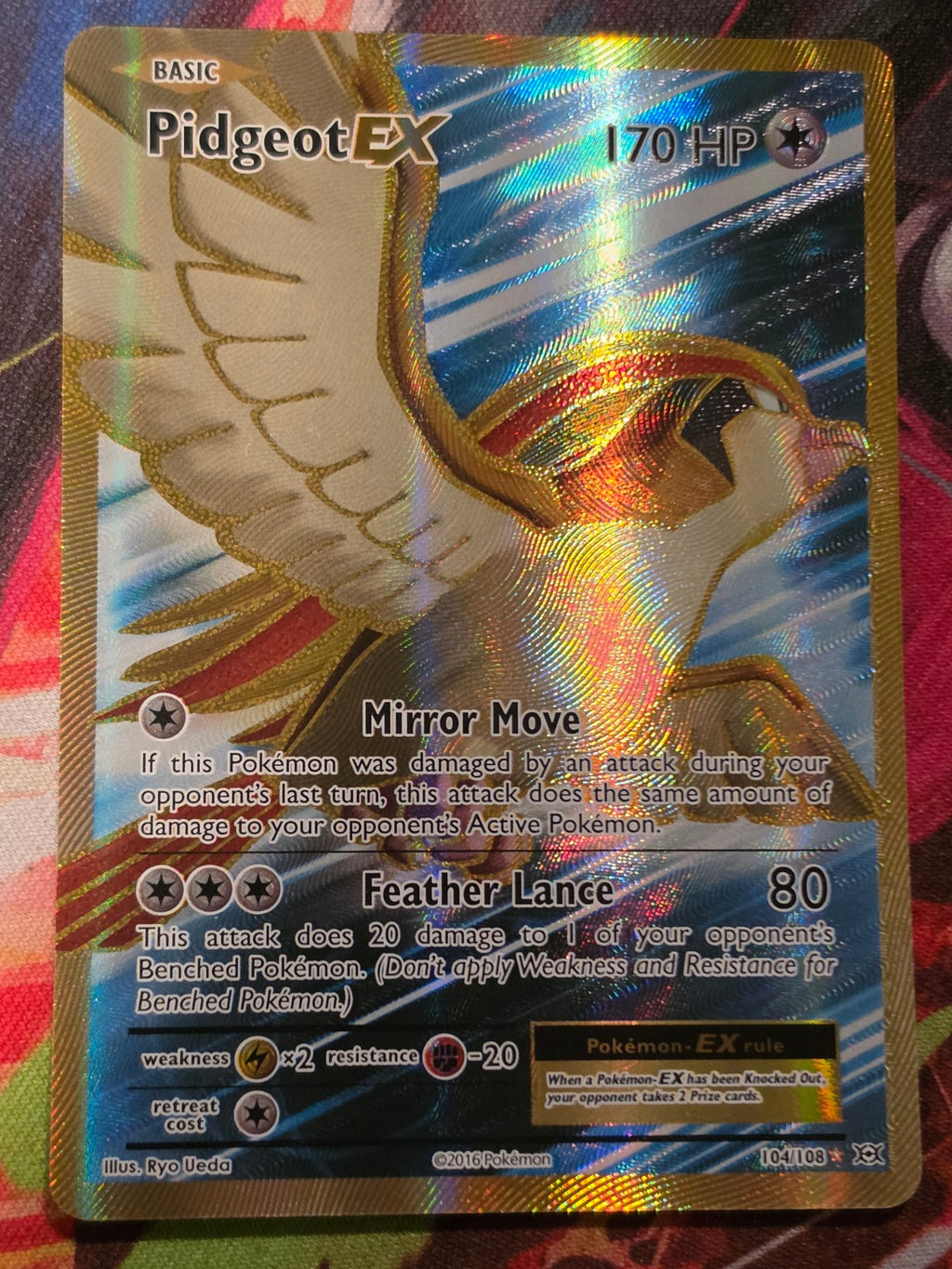 Pidgeot EX (Full Art) Ultra Rare XY - Evolutions 104/108 NM Pokemon