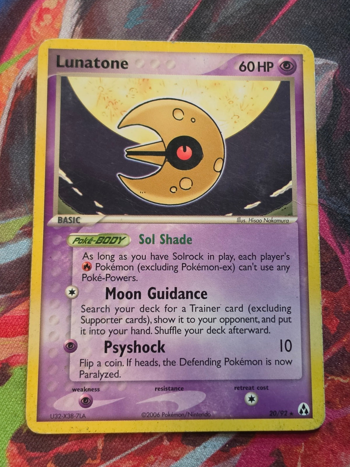 Lunatone Rare EX Legend Maker 20/92 HP Pokemon