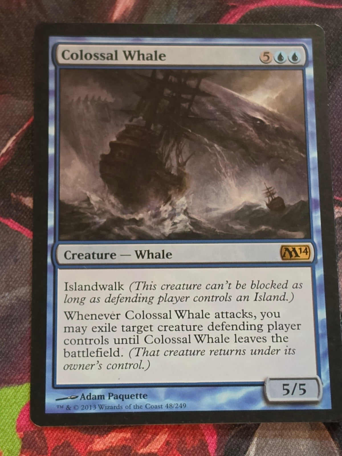 Colossal Whale #48 Magic 2014 (M14) Rare LP MTG