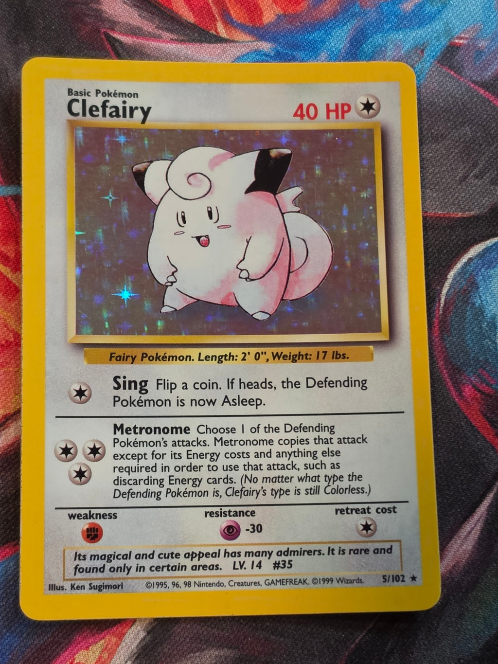 Clefairy Holo Rare Base Set 005/102 LP Pokemon