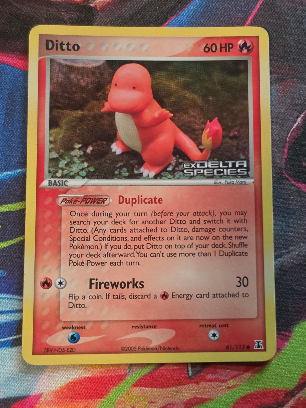 Ditto (Charmander) Reverse Holo Common EX Delta Species 061/113 LP Pokemon