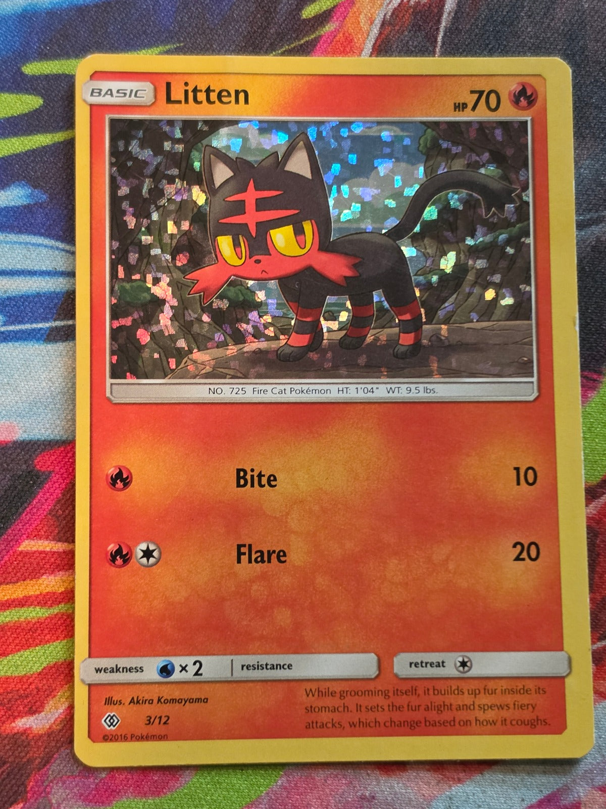 Litten Holo Promo McDonald's Promos 2017 003/012 HP Pokemon