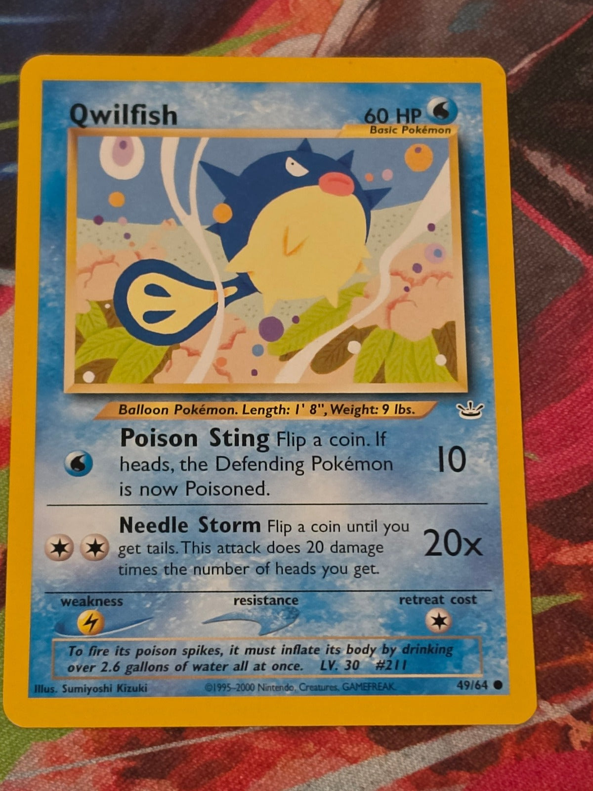 Qwilfish - 49/64 - Neo Revelation - Common - Unlimited - LP Pokemon