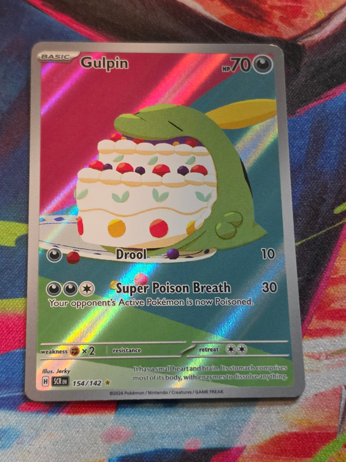 Gulpin Illustration Rare Stellar Crown 154/142 NM Pokemon