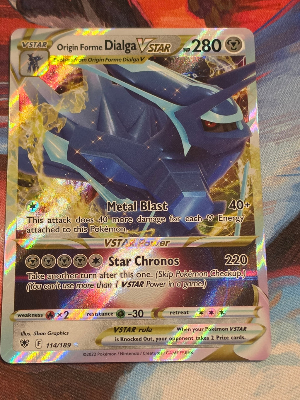 Origin Forme Dialga VSTAR Ultra Rare SWSH10: Astral Radiance 114/189 NM Pokemon
