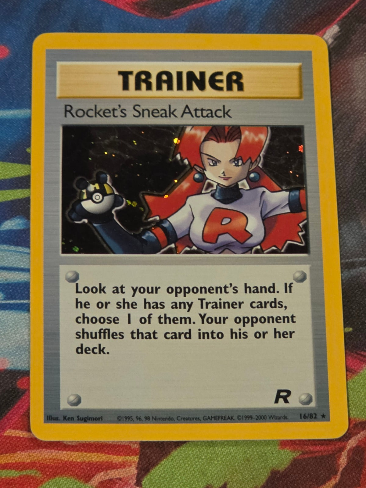 Rocket's Sneak Attack (16) Holo Rare Unlimited Team Rocket 16/82 LP Pokemon