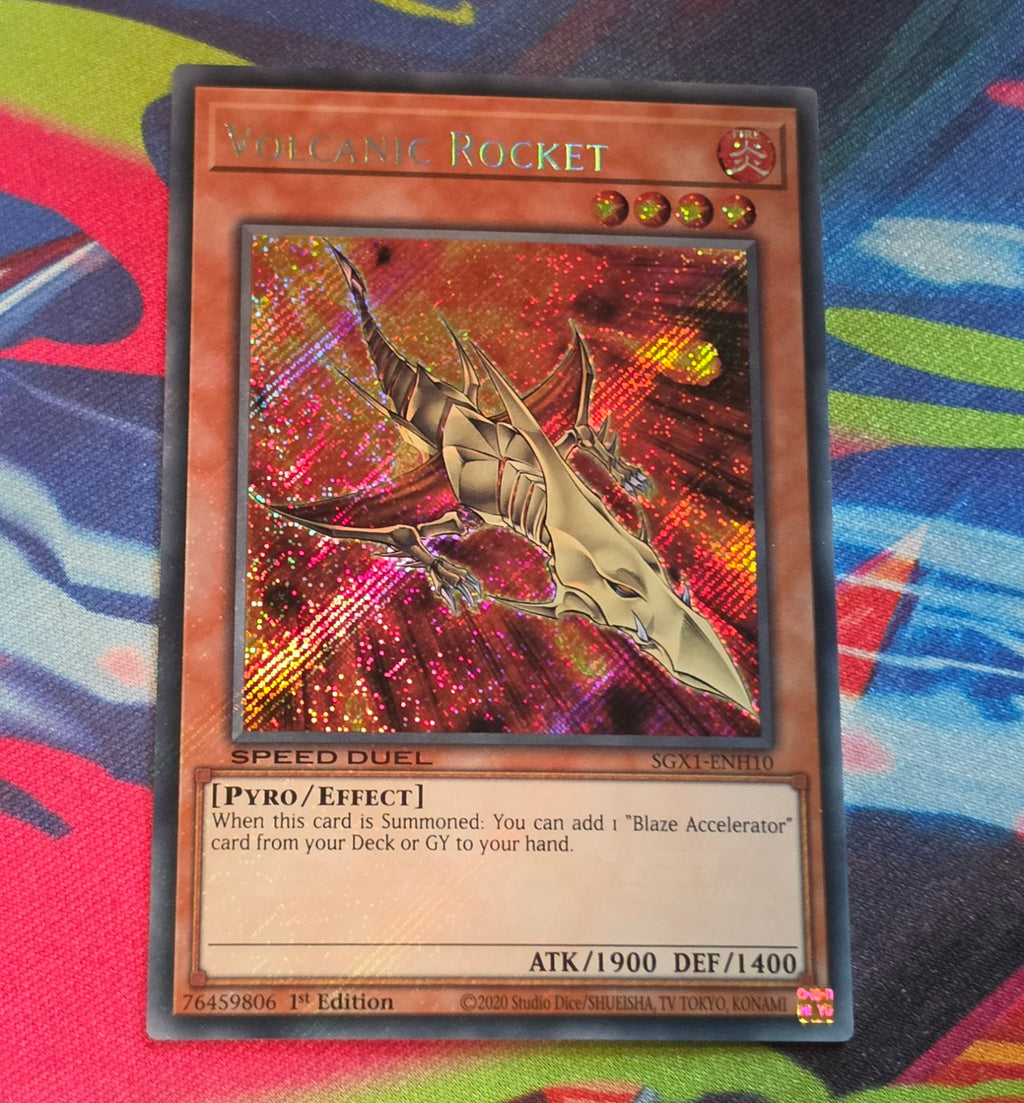 Volcanic Rocket Secret Rare Speed Duel GX: Duel Academy Box SGX1-ENH10 1st Edition LP Yu-Gi-Oh!