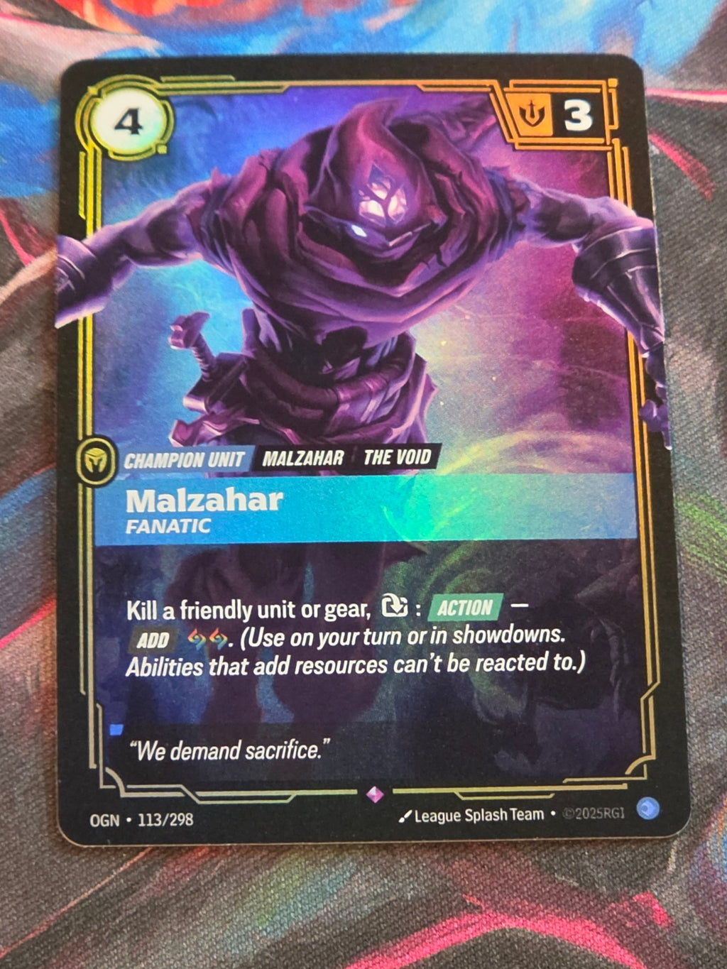 Malzahar, Fanatic - 113/298 - Origins - Rare - NM