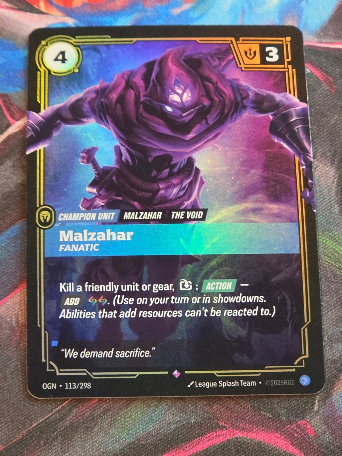 Malzahar, Fanatic - 113/298 - Origins - Rare - NM