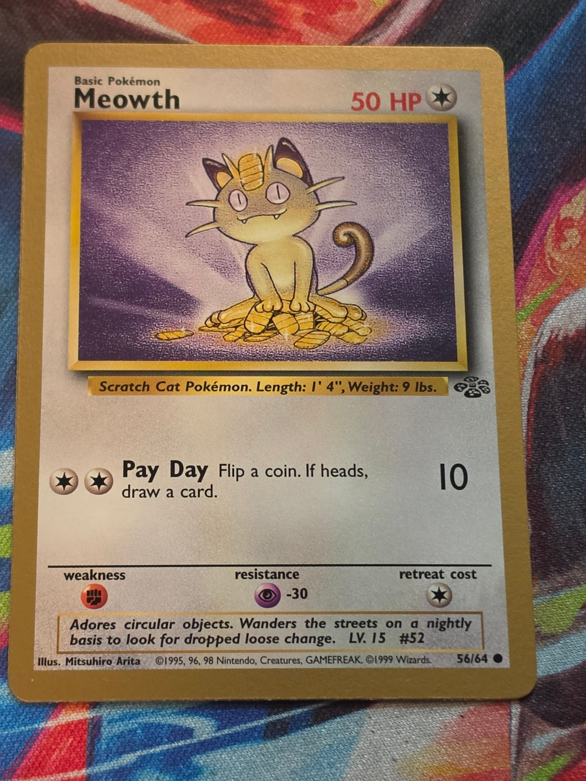 Meowth Gold Bordered Promo 56/64 NM-/LP+ Pokemon