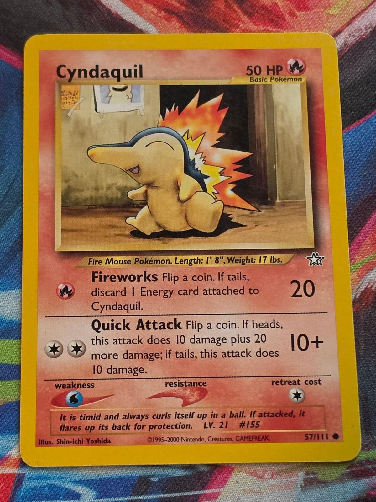 Cyndaquil (57) - 057/111 - Neo Genesis - Common - Unlimited - LP Pokemon
