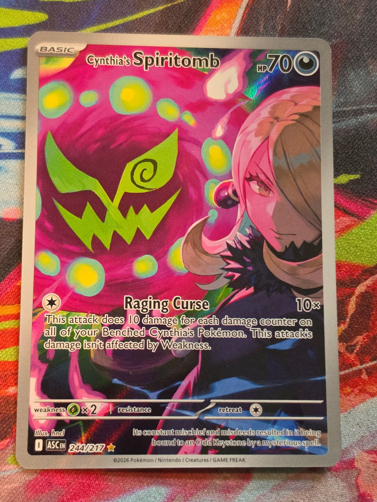 Cynthia's Spiritomb Illustration Rare ME: Ascended Heroes 244/217 NM Pokemon