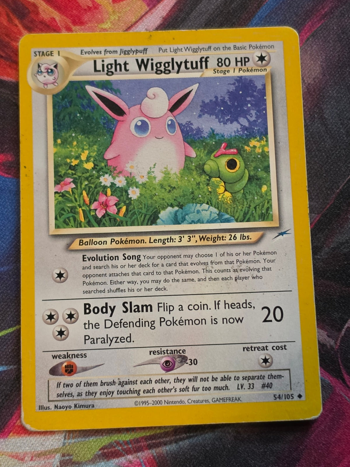Light Wigglytuff - 054/105 - Neo Destiny - Uncommon - Unlimited - LP Pokemon