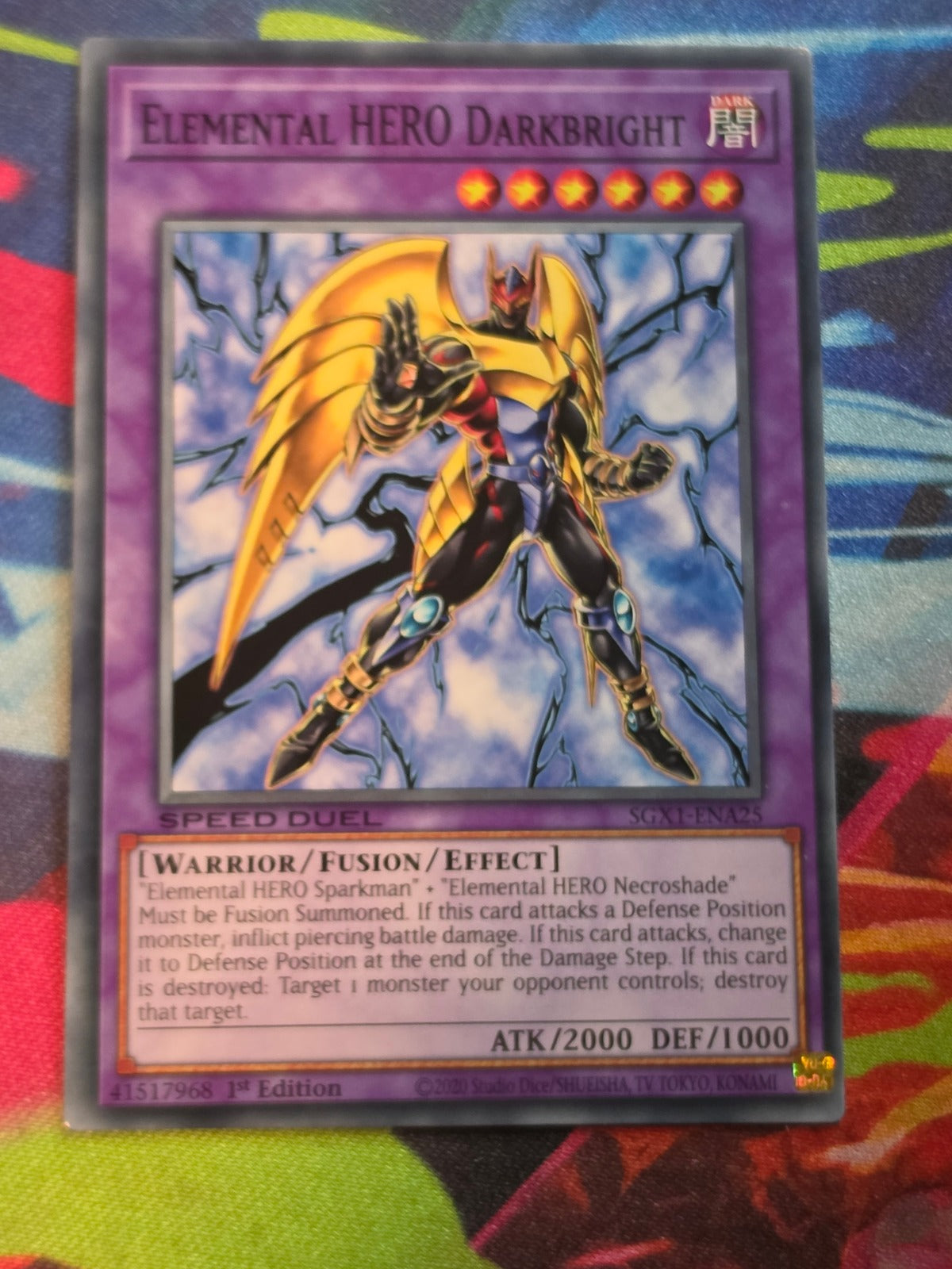Elemental HERO Darkbright Common Speed Duel GX: Duel Academy Box SGX1-ENA25 1st Edition LP Yu-Gi-Oh!