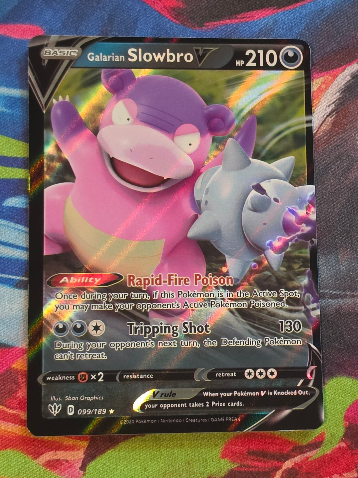 Galarian Slowbro V Ultra Rare SWSH03: Darkness Ablaze 099/189 NM Pokemon